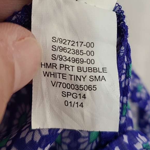 Gap Women's Blue Floral Patterned Sheer Blouse Size S - Picture 4 of 6